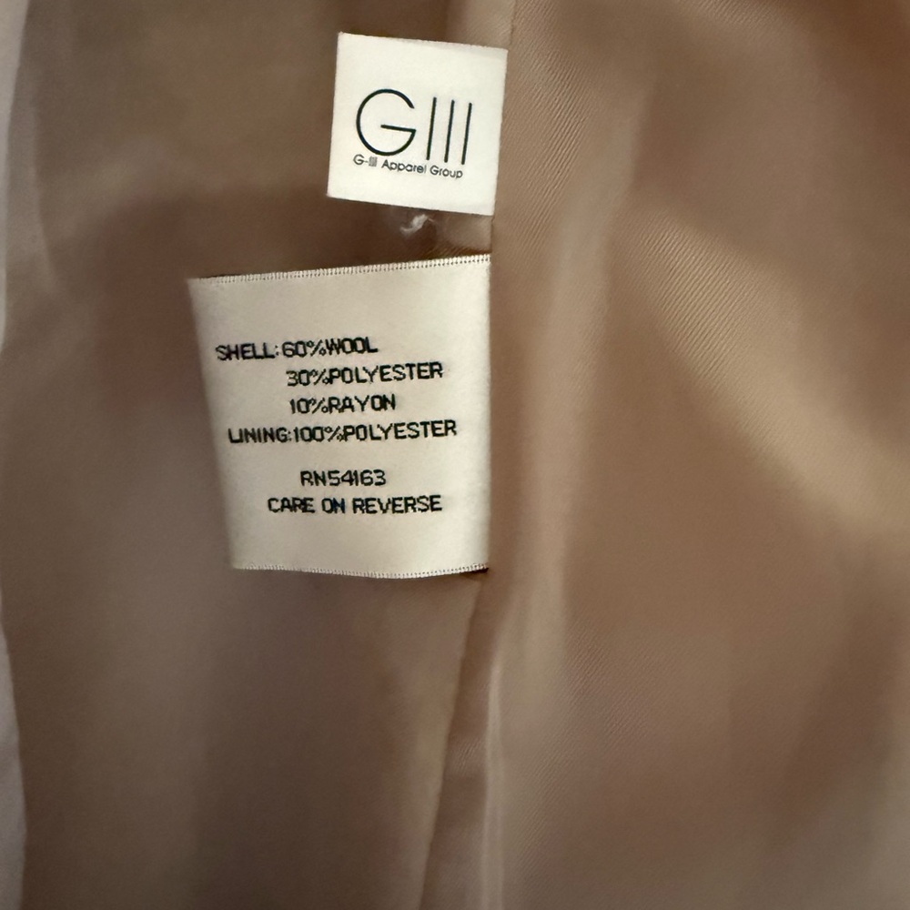 Kenneth Cole Beige Peacoat Coat - Picture 5 of 6